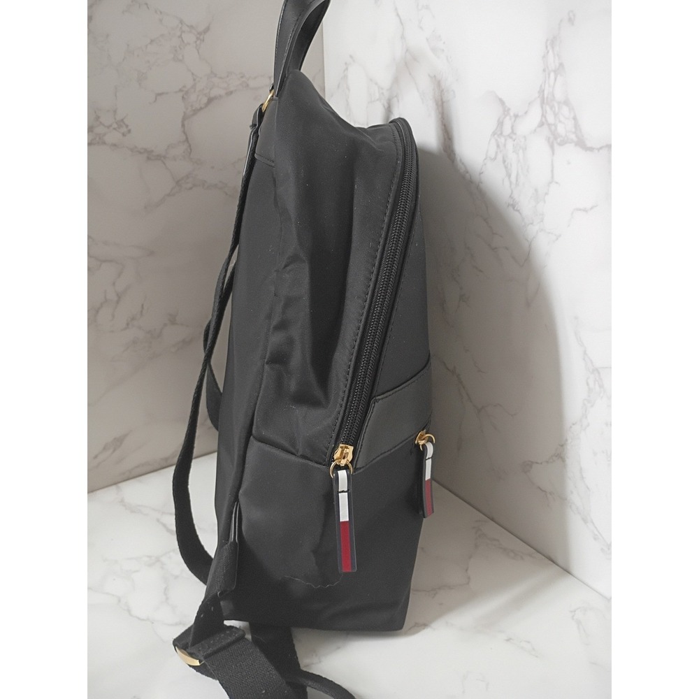 TOMMY HILFIGER Minimalist Black Nylon Dome Backpack - NWOT - Picture 3 of 10